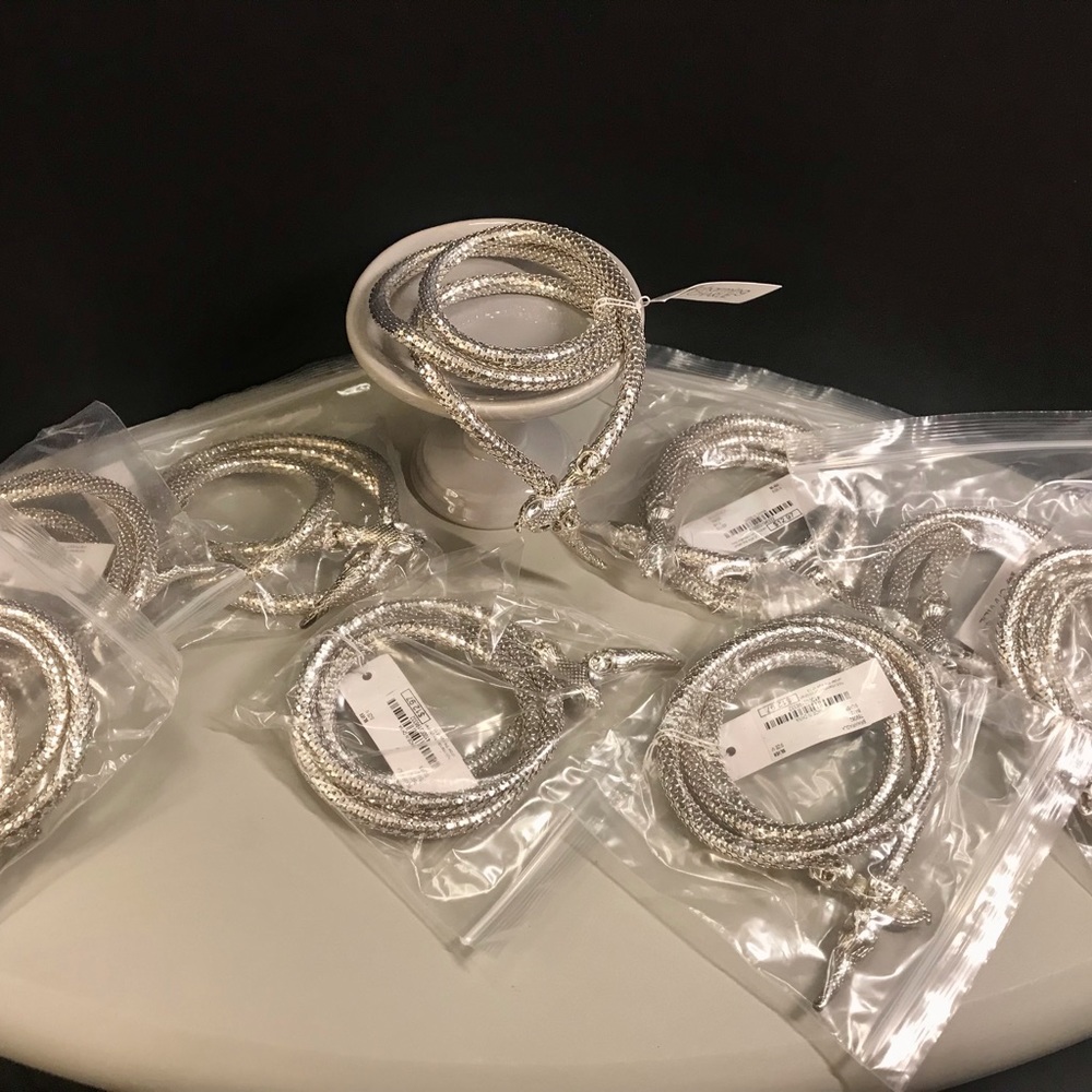 Silvertone Snake Necklace NWT - Picture 8 of 11